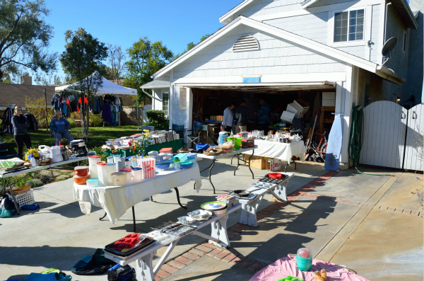 a  jumble sale is   sale of cheap second-hand goods, usually